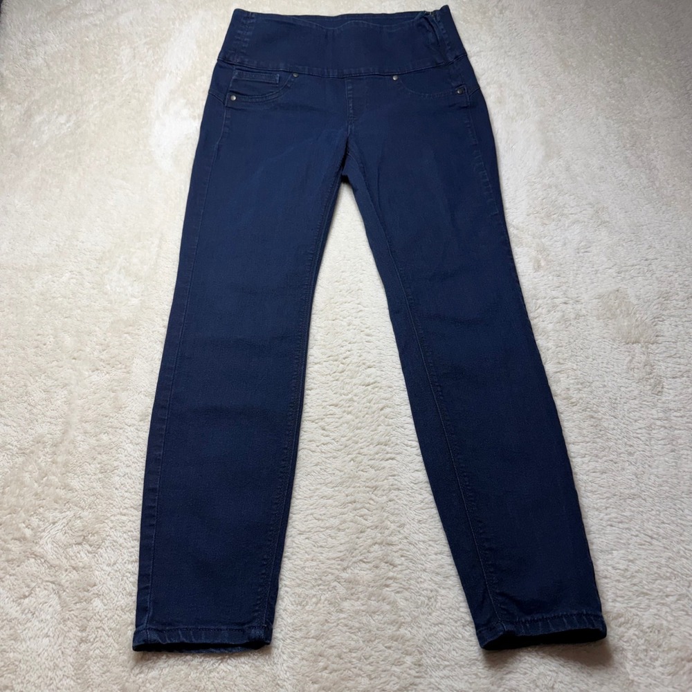 SPANX Alexia Skinny Jeans High Waist Stretch Pants Womens M 6 8 Dark Blue Wash